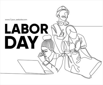 Happy Labour Day simple vector web banner Ilustración de archivo