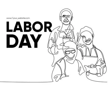 Happy Labour Day simple vector web banner Stock Illustration