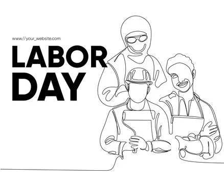 Happy Labour Day simple vector web banner Stock Illustration