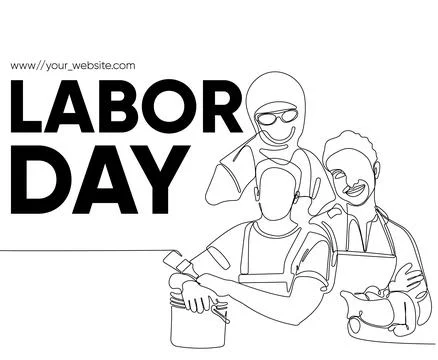 Happy Labour Day simple vector web banner Illustrazione stock