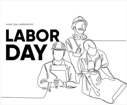 Happy Labour Day simple vector web banner 스톡 일러스트
