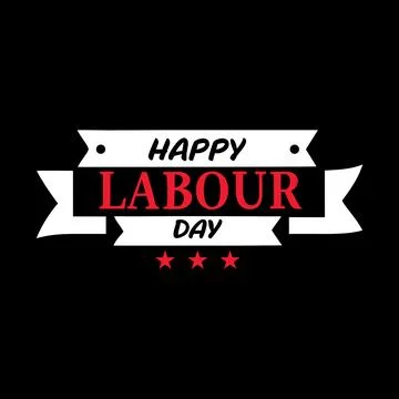 Happy labour day typography vector art for Labour day Illustrazione stock