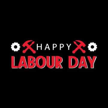 Happy labour day typography vector art for Labour day Stock Illustration