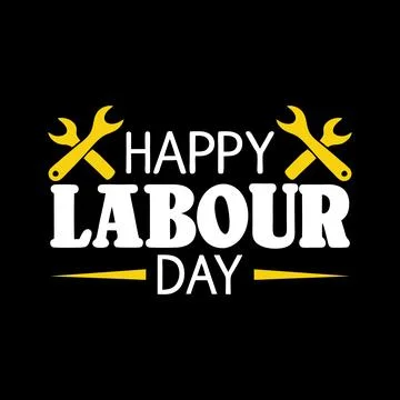 Happy labour day typography vector art for Labour day Illustrazione stock