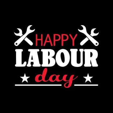 Happy labour day typography vector art for Labour day Stock Illustration