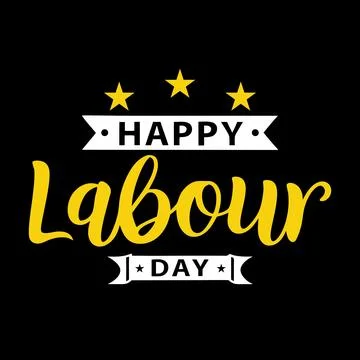Happy labour day typography vector art for Labour day Stock Illustration