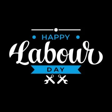 Happy labour day typography vector art for Labour day Illustrazione stock