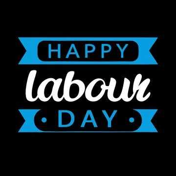Happy labour day typography vector art for Labour day Stock Illustration