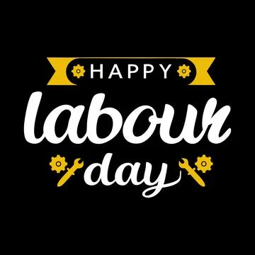 Happy labour day typography vector art for Labour day Stock Illustration