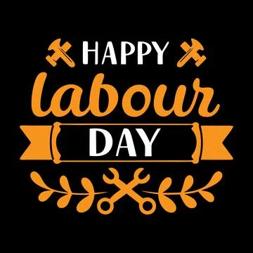 Happy labour day typography vector art for Labour day Stock Illustration