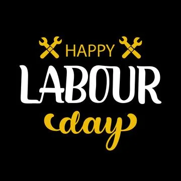 Happy labour day typography vector art for Labour day Stock-Illustration