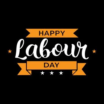 Happy labour day typography vector art for Labour day Illustrazione stock