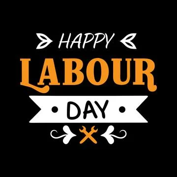 Happy labour day typography vector art for Labour day Stock Illustration