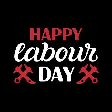 Happy labour day typography vector art for Labour day Stock Illustration