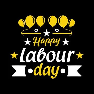 Happy labour day typography vector art for Labour day Stock Illustration