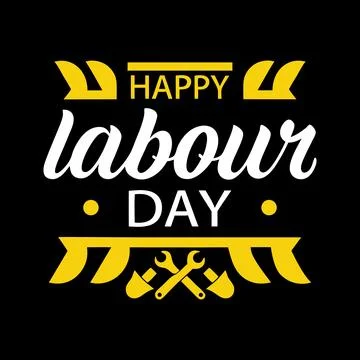 Happy labour day typography vector art for Labour day Stock Illustration
