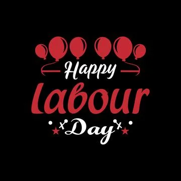 Happy labour day typography vector art for Labour day Stock Illustration