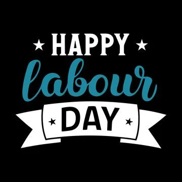 Happy labour day typography vector art for Labour day Stock Illustration