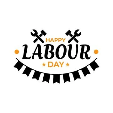 Happy labour day typography vector art for Labour day Stock Illustration