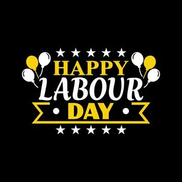 Happy labour day typography vector art for Labour day Illustrazione stock