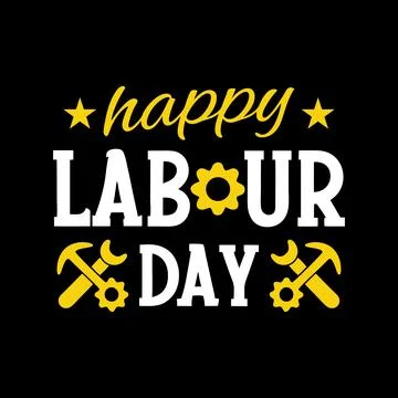 Happy labour day typography vector art for Labour day Stock Illustration