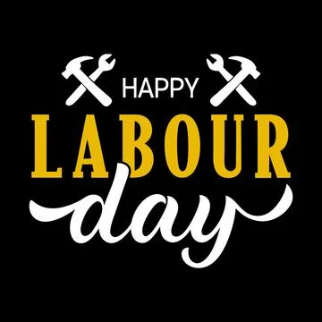 Happy labour day typography vector art for Labour day Illustrazione stock