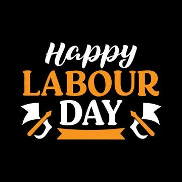 Happy labour day typography vector art for Labour day Stock Illustration