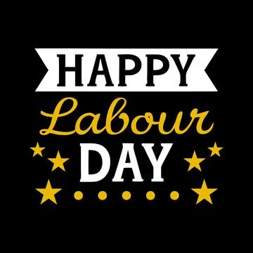 Happy labour day typography vector art for Labour day Illustrazione stock