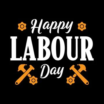 Happy labour day typography vector art for Labour day Illustrazione stock