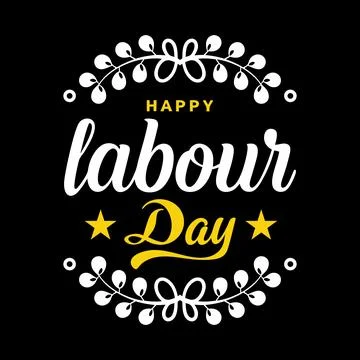 Happy labour day typography vector art for Labour day Illustrazione stock