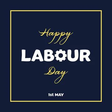 Happy Labour Day vector background  design. Stock Illustration