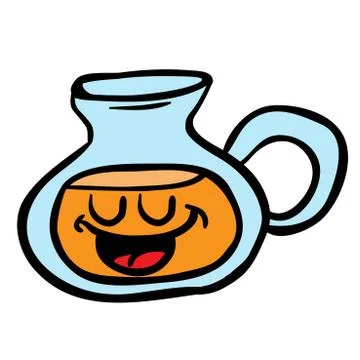 Happy lemonade jug Stock Illustration