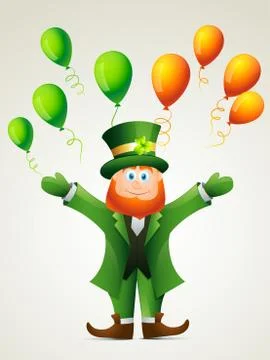 Happy leprechaun Stock Illustration