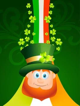Happy leprechaun Stock Illustration