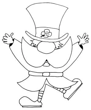 Happy leprechaun Illustrazione stock