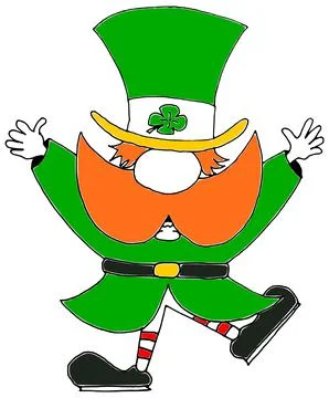 Happy leprechaun Illustrazione stock