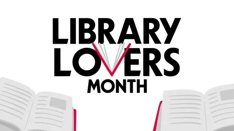 Happy Library Lovers Month for book lovers Stock Footage 339531130