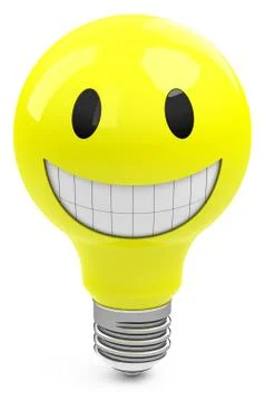 The happy light bulb Stock Illustration