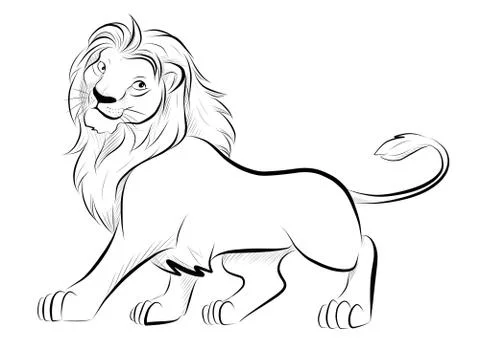 Happy lion Illustrazione stock