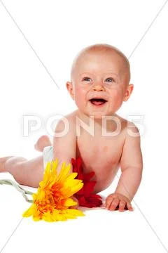 Happy little baby Stock Photos