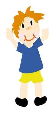 Happy little boy Stock Illustration