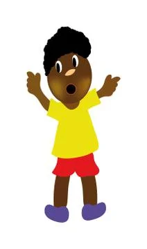 Happy little boy Stock Illustration
