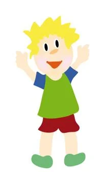 Happy little boy Stock Illustration