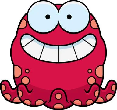 Happy Little Octopus Stock Illustration