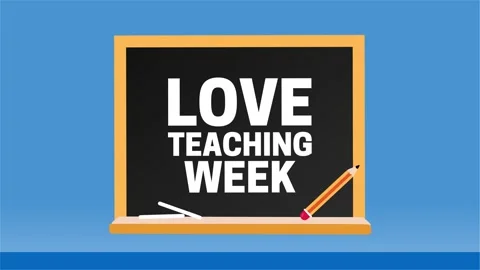 Happy Love Teaching Week to teachers Stock Footage 341800727