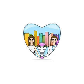 Happy loving couple Stock Illustration