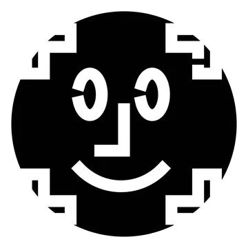 Happy mac computing icon smiling retro technology Stock Illustration