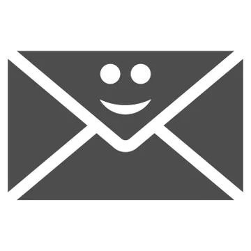Happy Mail Flat Icon Stock-Illustration