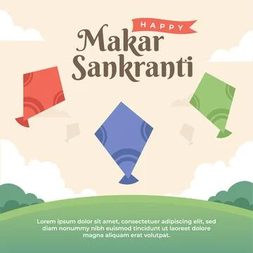 Happy Makar Sankranti Stock Illustration