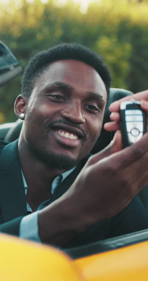 Happy Man with Car Keys Stock Footage 319382586